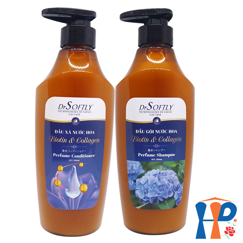 Cặp gội xả nước hoa Biotin & Collagen DrSoftly Perfume Shampoo & Conditioner 500ml