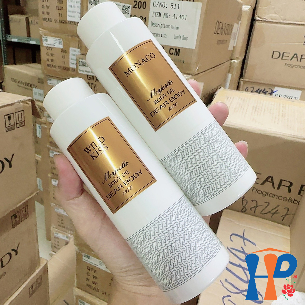 Dầu Massage Dưỡng Thể Nữ hương Nước Hoa Dear Body Majestic Body Oil 270ml