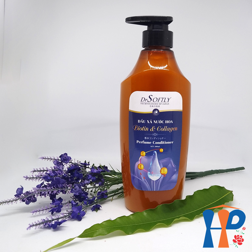 Dầu xả hương nước hoa Biotin & Collagen DrSoftly Perfume Conditioner 500ml (chăm sóc tóc bóng khỏe)