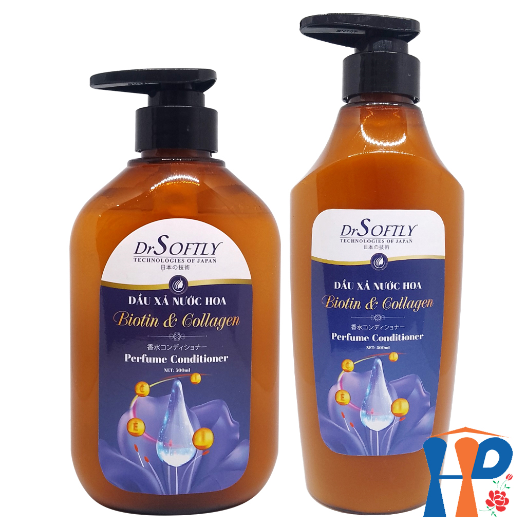 Dầu xả hương nước hoa Biotin & Collagen DrSoftly Perfume Conditioner 500ml (chăm sóc tóc bóng khỏe)