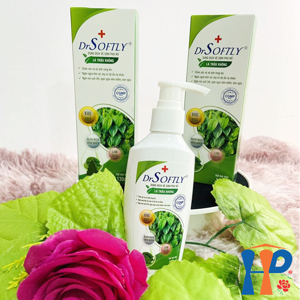 Dung dịch vệ sinh DrSoftly Feminine Hygiene Solution (bạc hà, nha đam, trầu không, chăm sóc da vùng kín, khử mùi, ngăn ngừa viêm nhiễm, nấm ngứa)