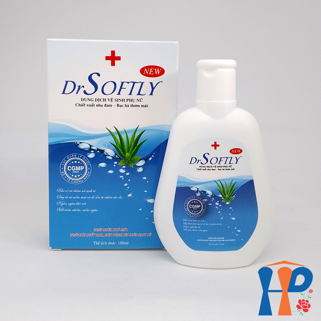 Dung dịch vệ sinh DrSoftly Feminine Hygiene Solution (bạc hà, nha đam, trầu không, chăm sóc da vùng kín, khử mùi, ngăn ngừa viêm nhiễm, nấm ngứa)