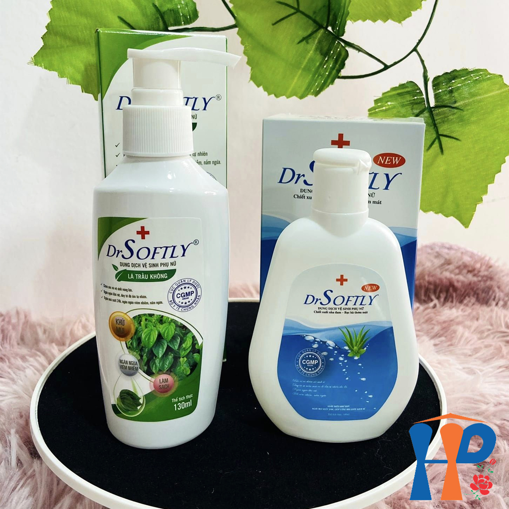 Dung dịch vệ sinh DrSoftly Feminine Hygiene Solution (bạc hà, nha đam, trầu không, chăm sóc da vùng kín, khử mùi, ngăn ngừa viêm nhiễm, nấm ngứa)