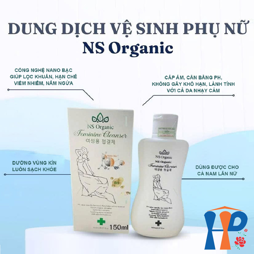 Dung dịch vệ sinh nano NS Organic Feminine Cleanser 150ml