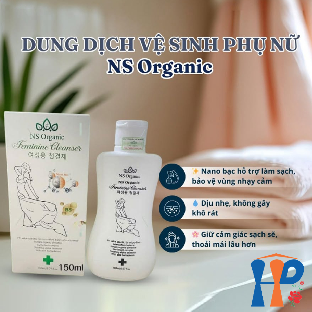 Dung dịch vệ sinh nano NS Organic Feminine Cleanser 150ml