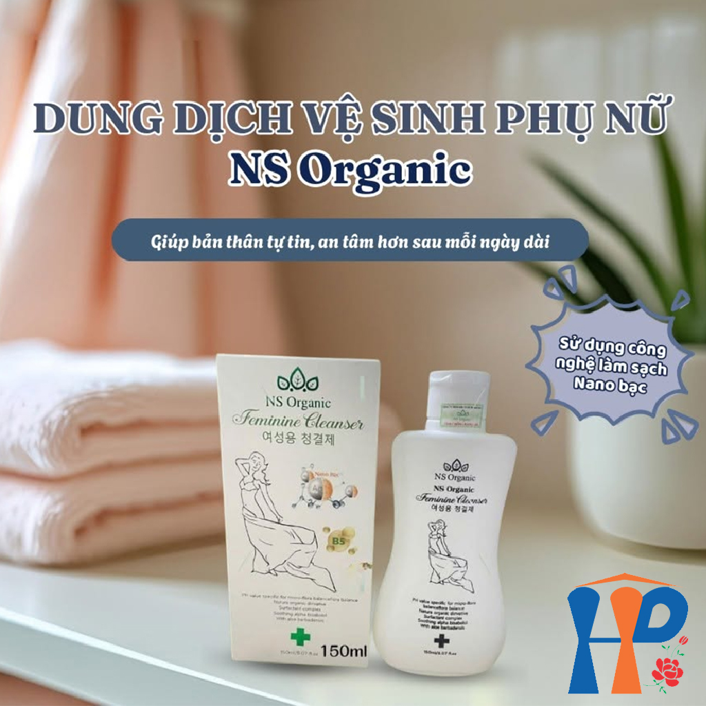Dung dịch vệ sinh nano NS Organic Feminine Cleanser 150ml