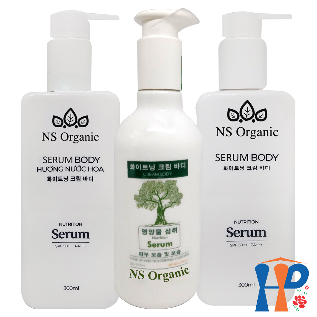 Kem dưỡng thể trắng da NS Organic Serum Body Collagen SPF50++ PA+++ 300ml