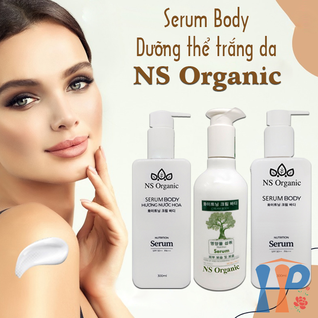 Kem dưỡng thể trắng da NS Organic Serum Body Collagen SPF50++ PA+++ 300ml