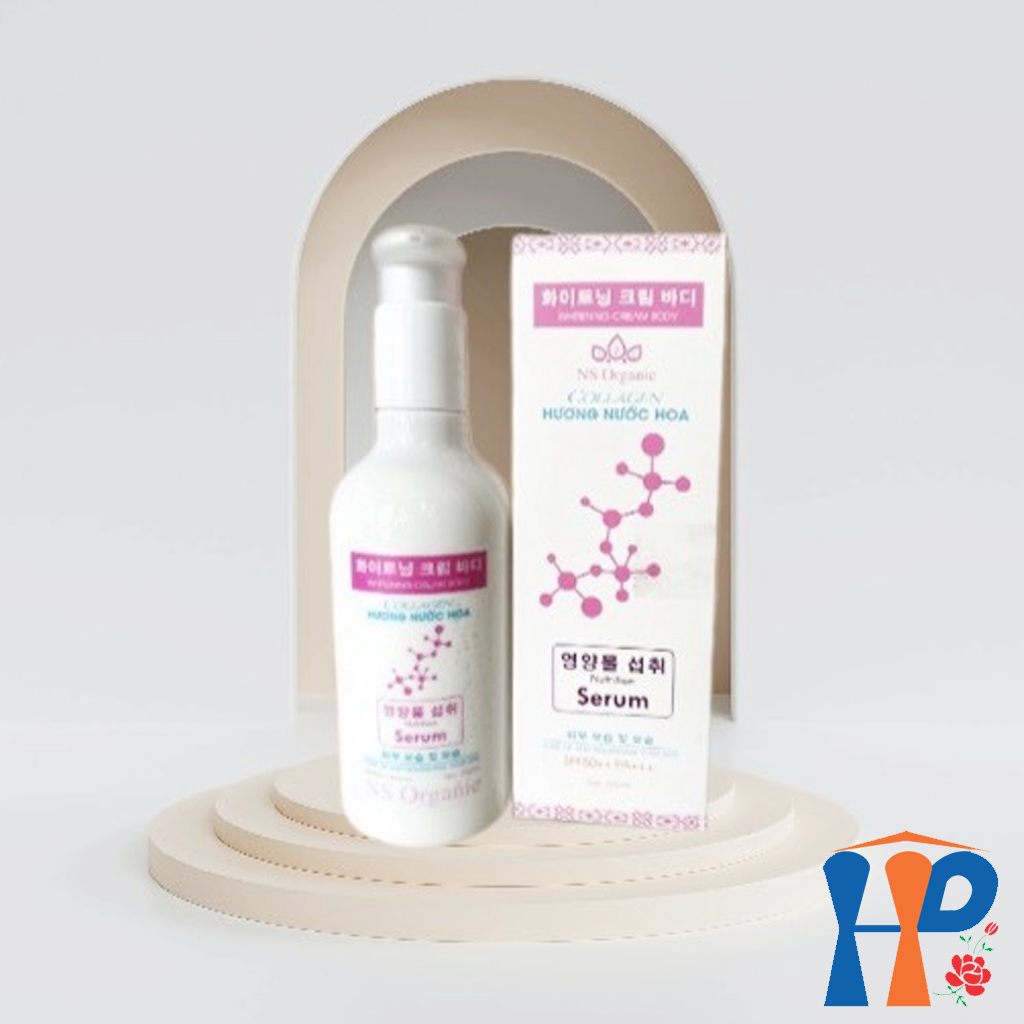 Kem dưỡng thể trắng da NS Organic Cream Body Collagen SPF50++ PA+++ 300ml
