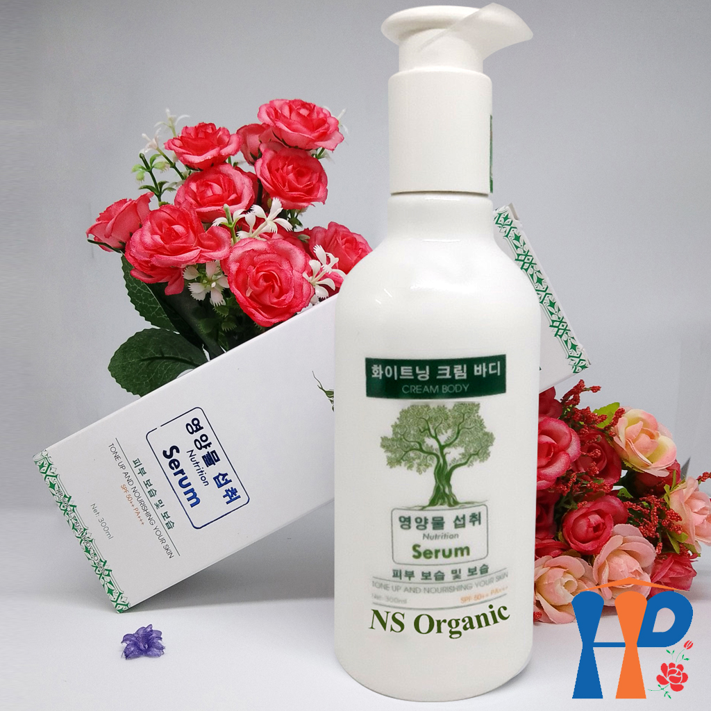 Kem dưỡng thể trắng da NS Organic Serum Body Collagen SPF50++ PA+++ 300ml