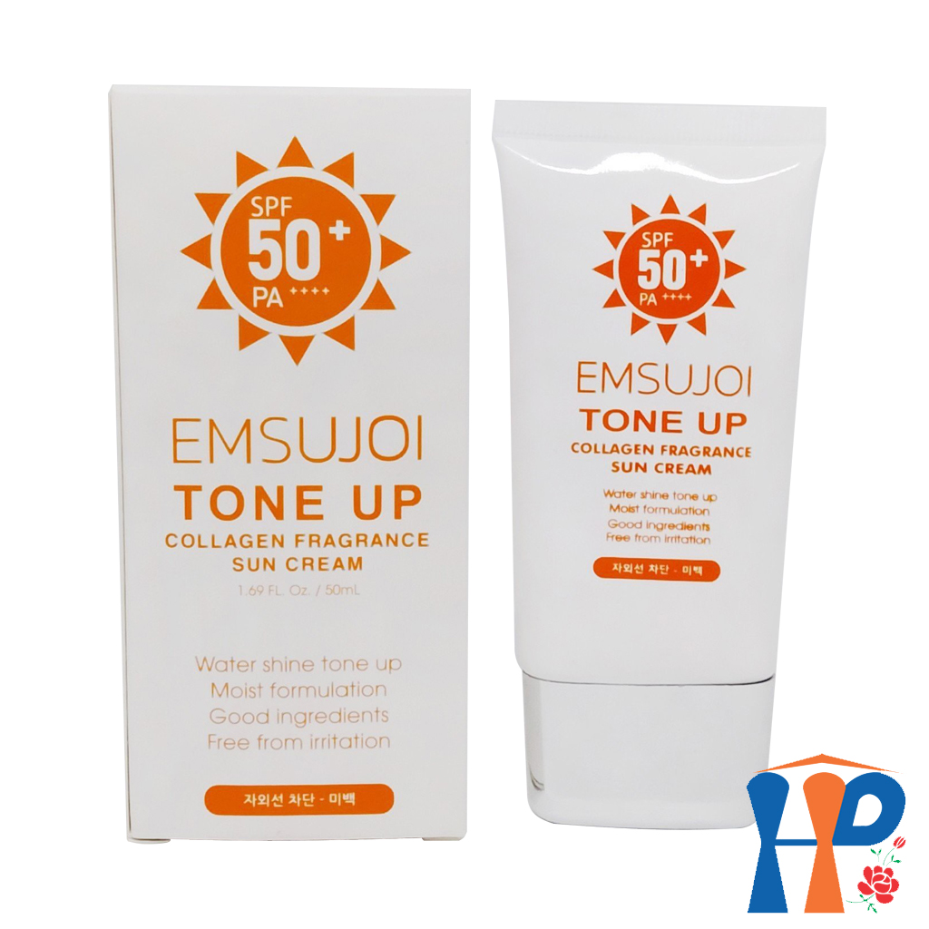 Kem chống nắng nâng tông da Emsujoi Tone Up Collagen Fragrance Sun Cream SFP50+ PA+++ 50ml