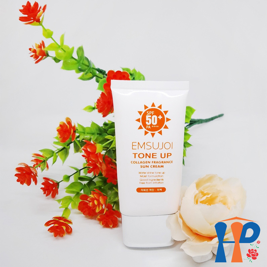 Kem chống nắng nâng tông da Emsujoi Tone Up Collagen Fragrance Sun Cream SFP50+ PA+++ 50ml