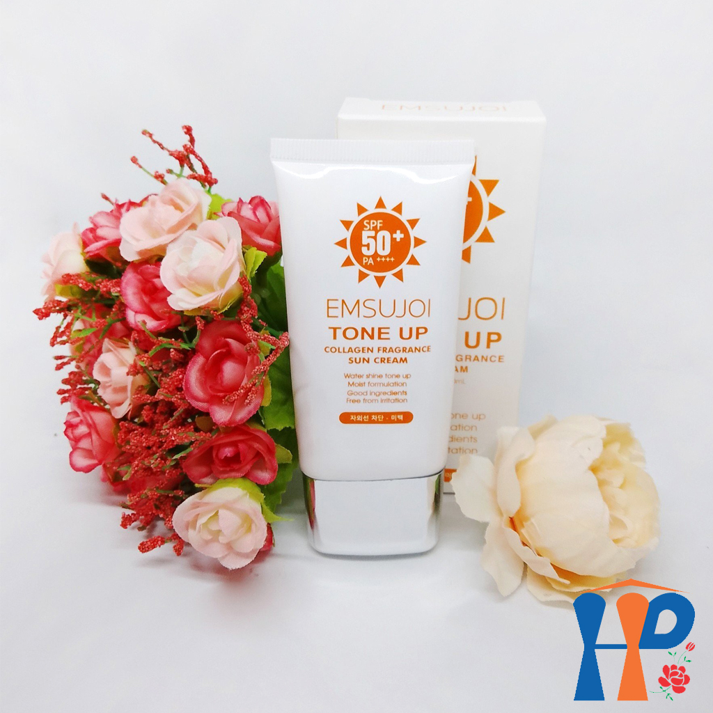 Kem chống nắng nâng tông da Emsujoi Tone Up Collagen Fragrance Sun Cream SFP50+ PA+++ 50ml