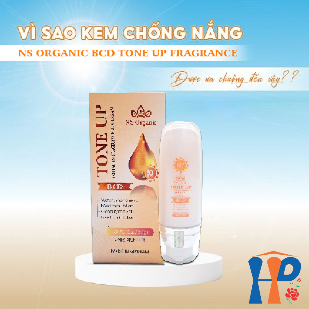 Kem lót chống nắng cao cấp NS Organic BCD Tone Up Collagen Fragrance Sun Cream SPF50+ PA++++ 50ml