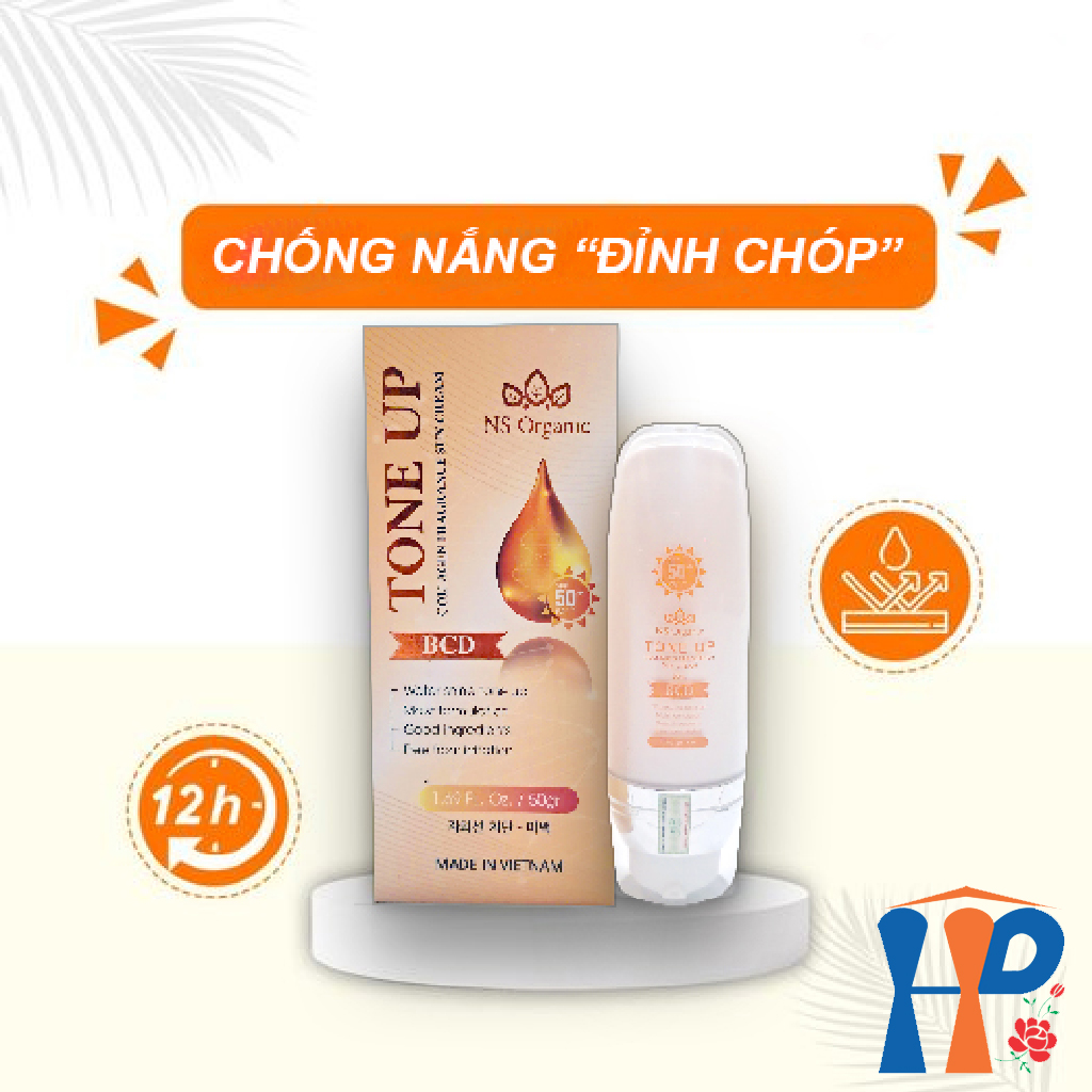 Kem lót chống nắng cao cấp NS Organic BCD Tone Up Collagen Fragrance Sun Cream SPF50+ PA++++ 50ml