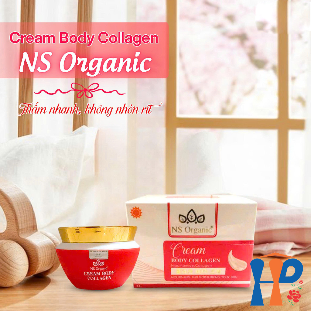 Kem dưỡng thể trắng da NS Organic Cream Body Collagen SPF50++ PA+++ 120gr
