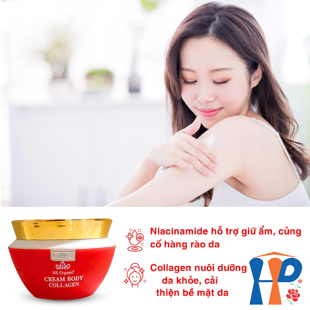 Kem dưỡng thể trắng da NS Organic Cream Body Collagen SPF50++ PA+++ 120gr