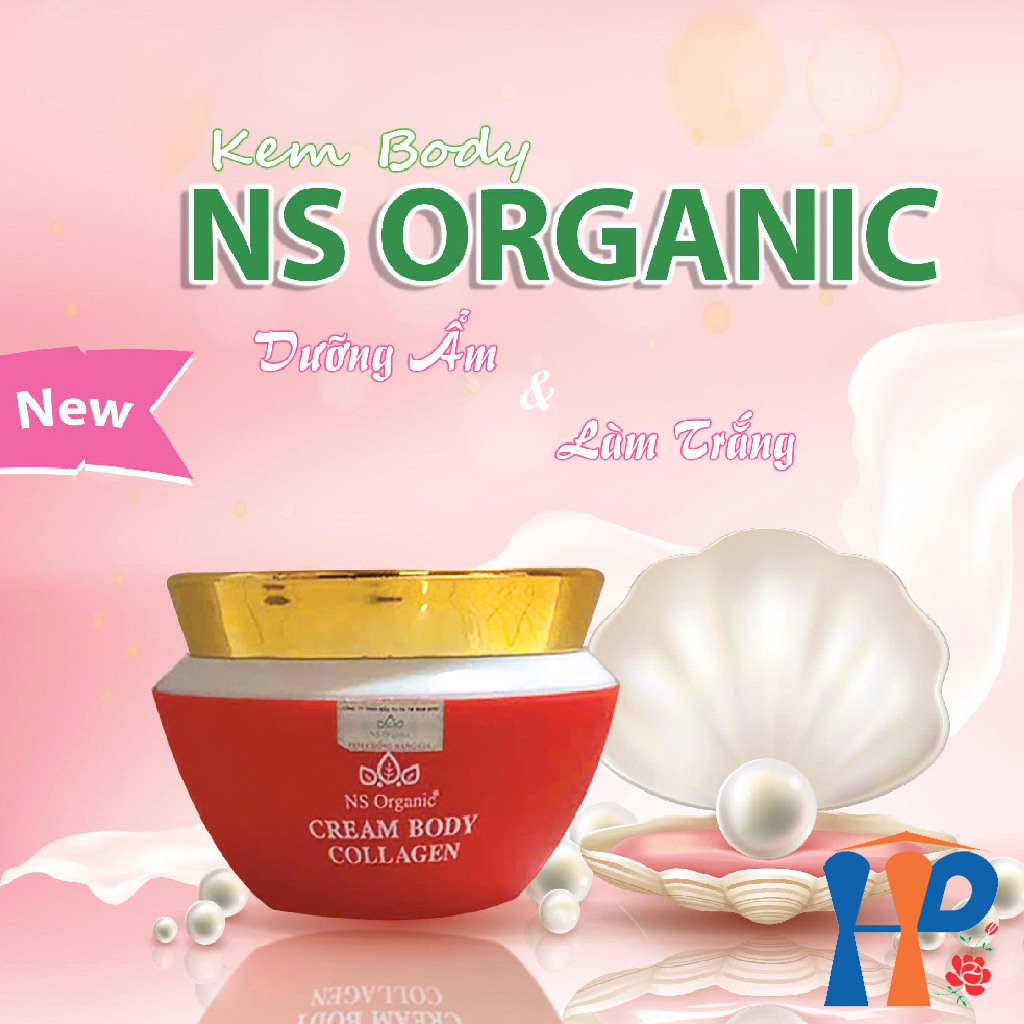Kem dưỡng thể trắng da NS Organic Cream Body Collagen SPF50++ PA+++ 120gr