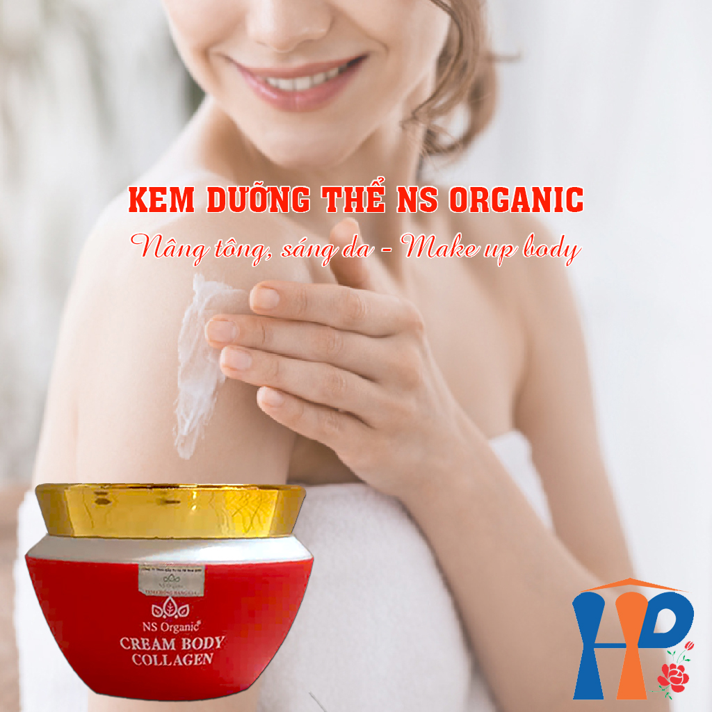 Kem dưỡng thể trắng da NS Organic Cream Body Collagen SPF50++ PA+++ 120gr