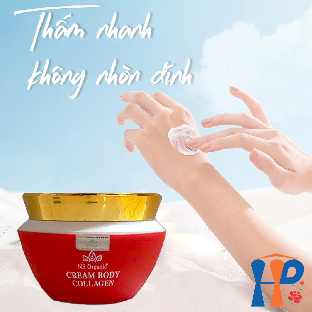 Kem dưỡng thể trắng da NS Organic Cream Body Collagen SPF50++ PA+++ 120gr
