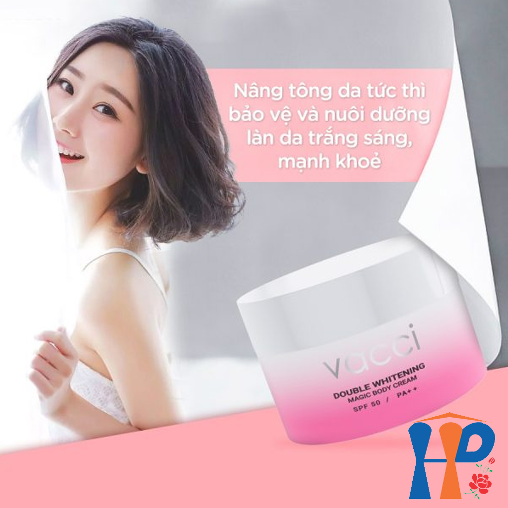 Kem Dưỡng Trắng Và Nâng Tông Da Toàn Thân VACCI Double Whitening Magic Body Cream SPF50 PA++ 160ml