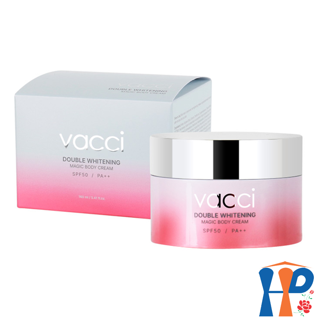 Kem Dưỡng Trắng Và Nâng Tông Da Toàn Thân VACCI Double Whitening Magic Body Cream SPF50 PA++ 160ml