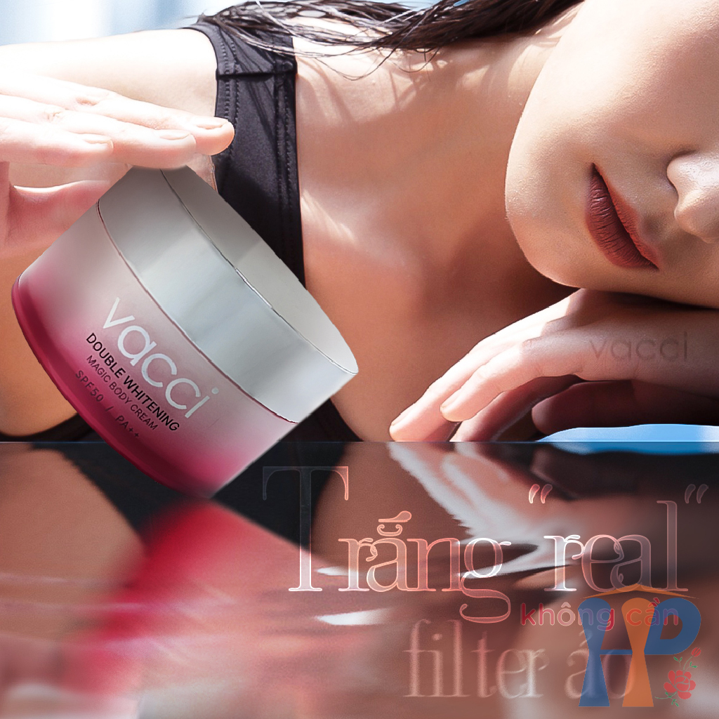 Kem Dưỡng Trắng Và Nâng Tông Da Toàn Thân VACCI Double Whitening Magic Body Cream SPF50 PA++ 160ml