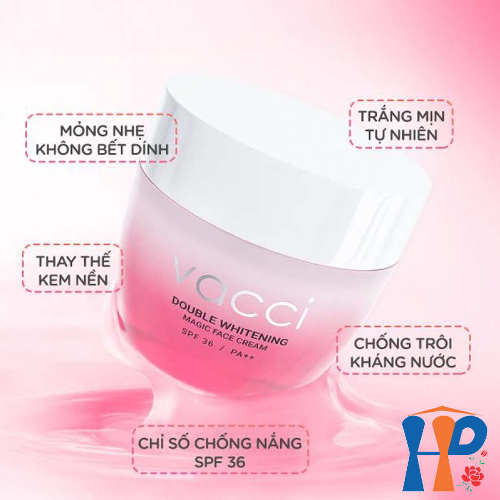 Kem Dưỡng Trắng Nâng Tông Da VACCI Double Whitening Magic Face Cream SPF36 PA++ 50ml