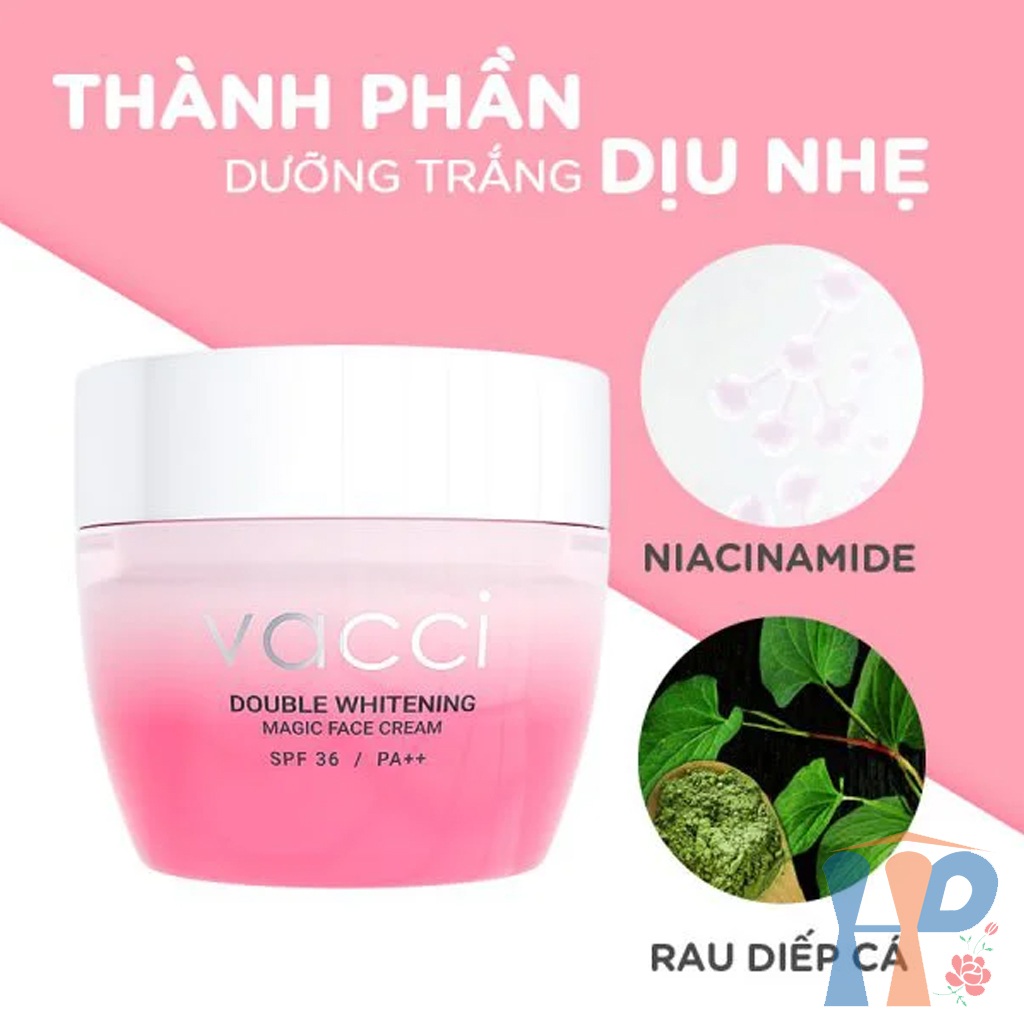 Kem Dưỡng Trắng Nâng Tông Da VACCI Double Whitening Magic Face Cream SPF36 PA++ 50ml