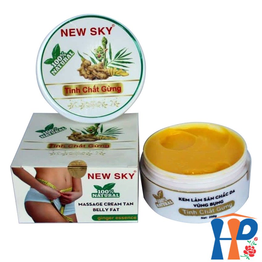 Kem mát xa Săn Chắc Da Vùng Bụng Tinh Chất Gừng New Sky Belly Fat Ginger Essence Massage Gel 250gr