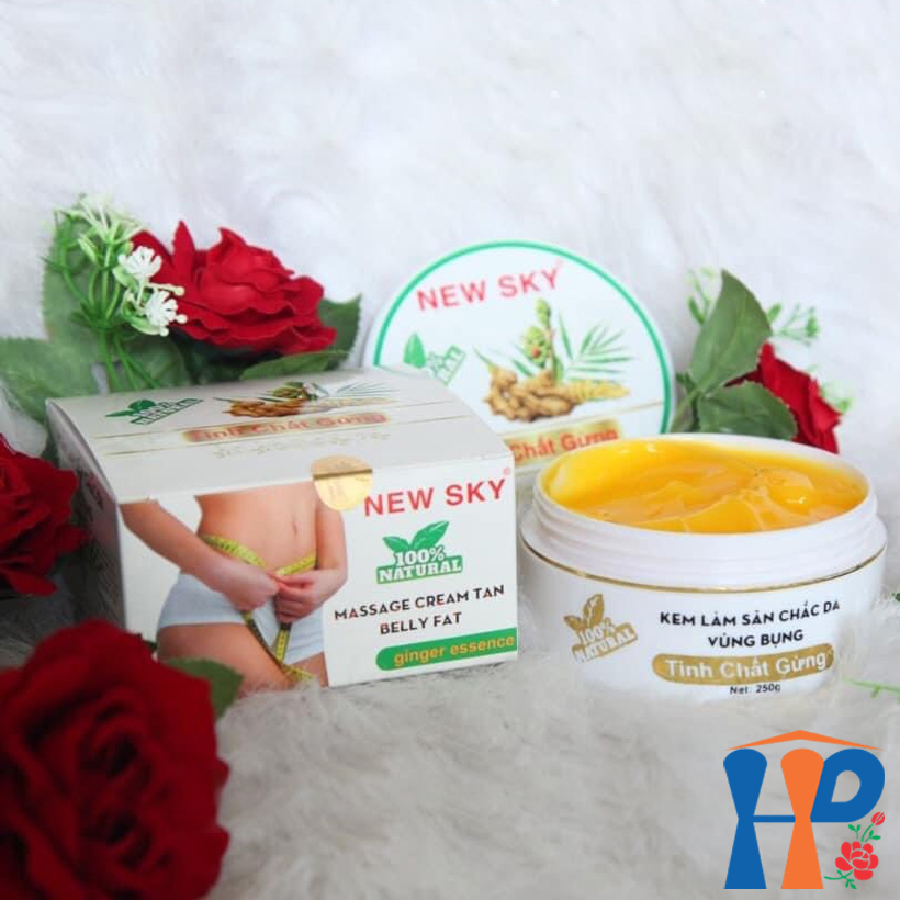 Kem mát xa Săn Chắc Da Vùng Bụng Tinh Chất Gừng New Sky Belly Fat Ginger Essence Massage Gel 250gr