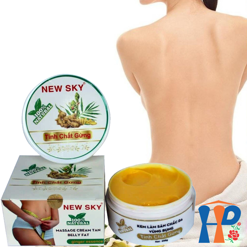 Kem mát xa Săn Chắc Da Vùng Bụng Tinh Chất Gừng New Sky Belly Fat Ginger Essence Massage Gel 250gr