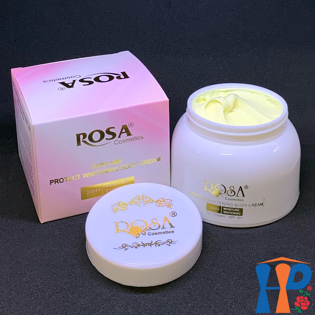 Kem dưỡng thể trắng da hương nước hoa Rosa Perfume Protect Whitening Body Cream 250gr