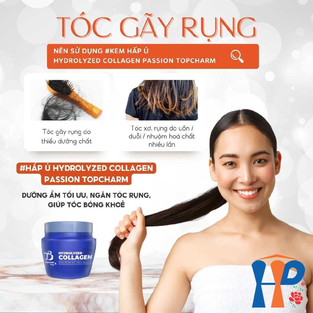 Kem ủ tóc nước hoa Topcharm Passion scent Hydrolyzed Collagen Nourishing Hair Mask 925ml