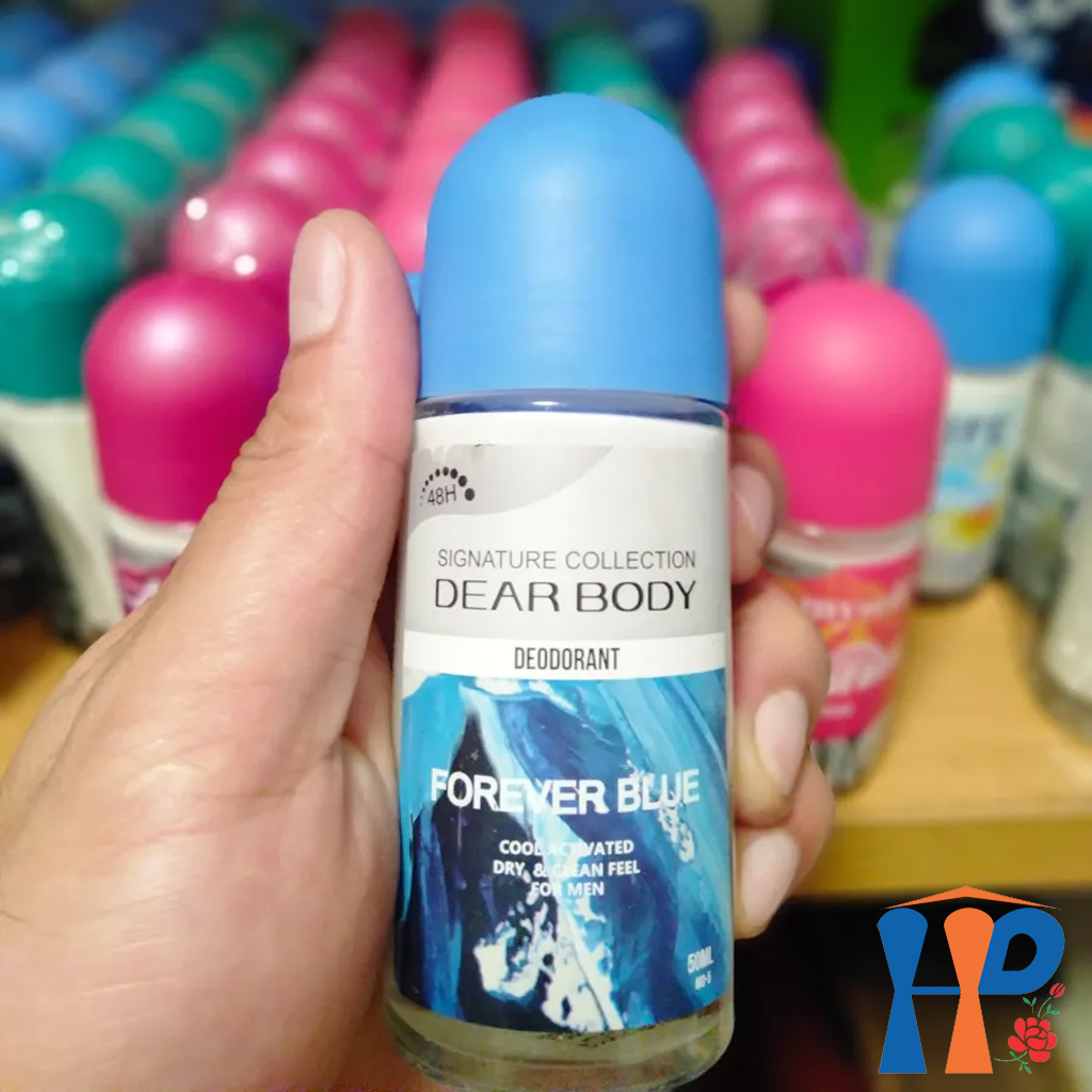 Lăn Khử Mùi Nước Hoa Nữ Dear Body Deodorant Roll On Glass For Women 50ml (Bảo Vệ 48h)