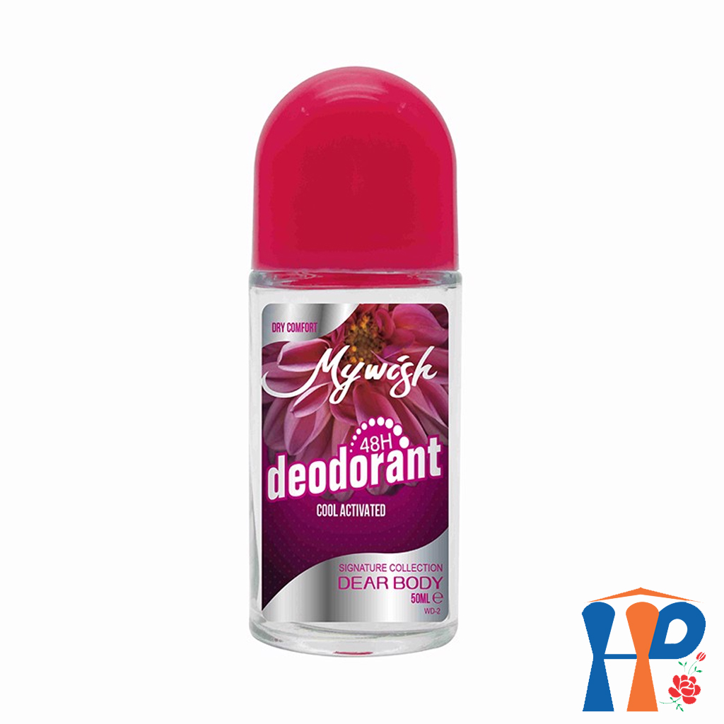 Lăn Khử Mùi Nước Hoa Nữ Dear Body Deodorant Roll On Glass For Women 50ml (Bảo Vệ 48h)