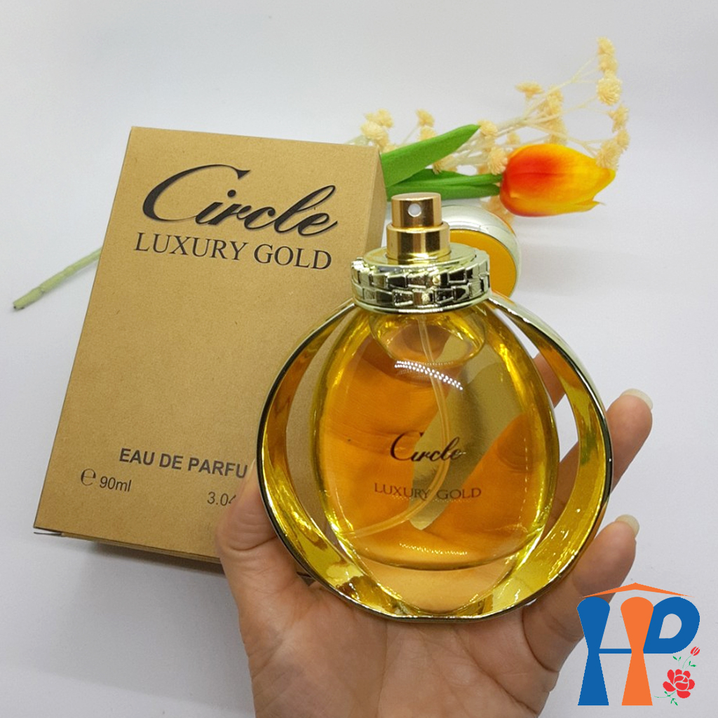 Nước hoa nữ Circle Gold Eau De Perfume 90ml (Luxury hương hoa & Rose hương gỗ, lưu hương 5 - 10 giờ)