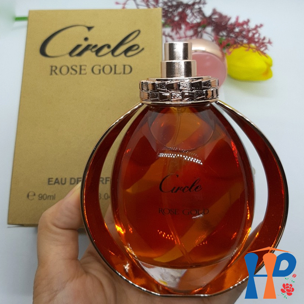 Nước hoa nữ Circle Gold Eau De Perfume 90ml (Luxury hương hoa & Rose hương gỗ, lưu hương 5 - 10 giờ)