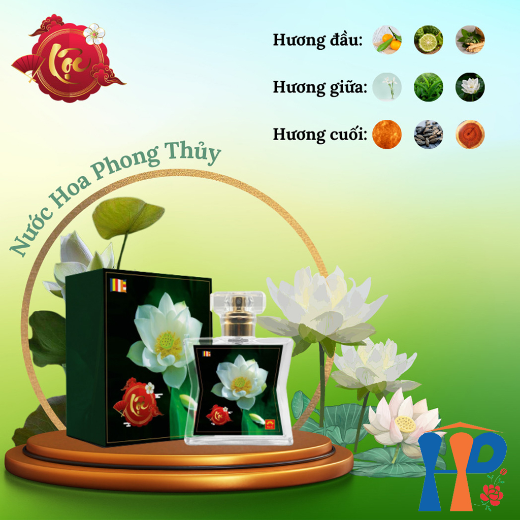 Nước Hoa Phong Thủy Tâm Linh Lộc Spiritual and Feng Shui Perfume 50ml (xịt thơm cơ thể, trang thờ)