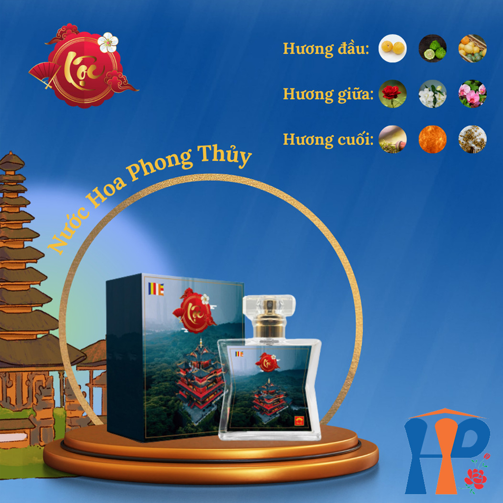 Nước Hoa Phong Thủy Tâm Linh Lộc Spiritual and Feng Shui Perfume 50ml (xịt thơm cơ thể, trang thờ)