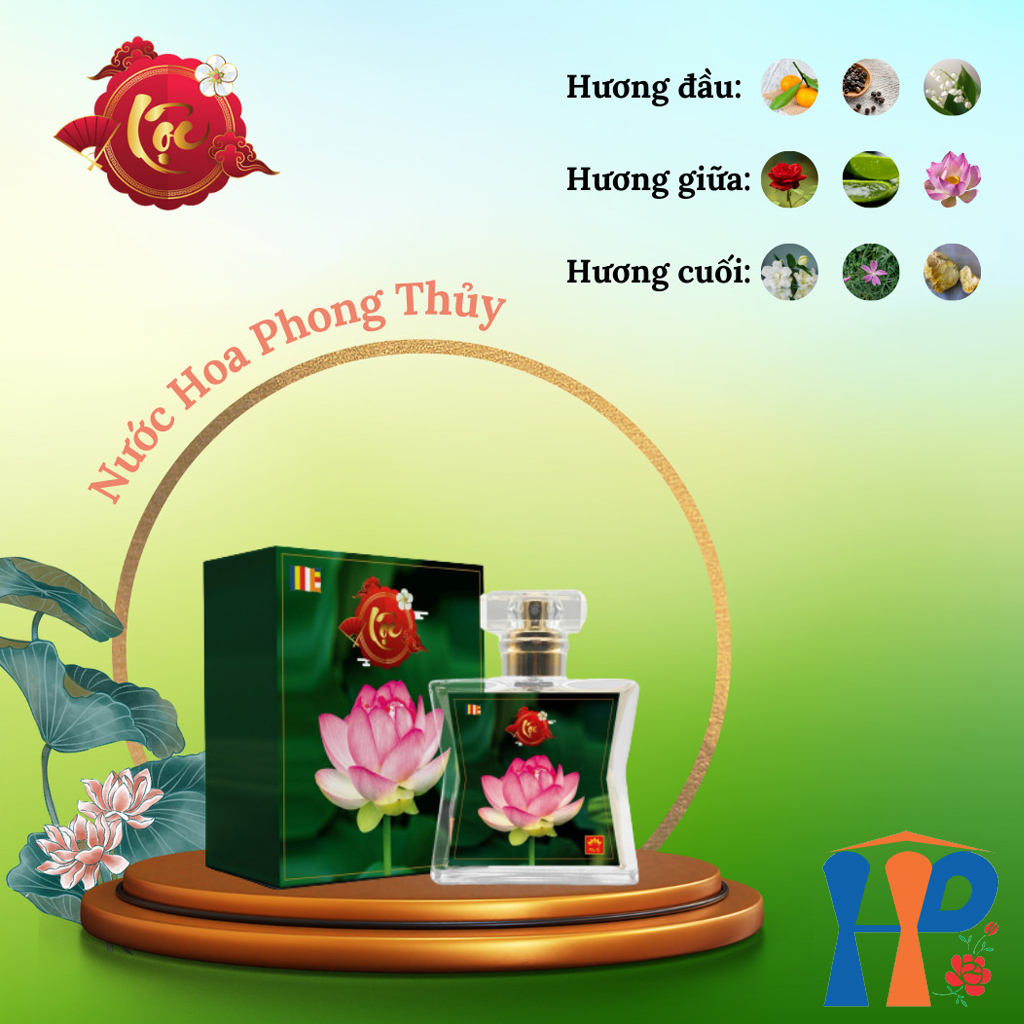 Nước Hoa Phong Thủy Tâm Linh Lộc Spiritual and Feng Shui Perfume 50ml (xịt thơm cơ thể, trang thờ)