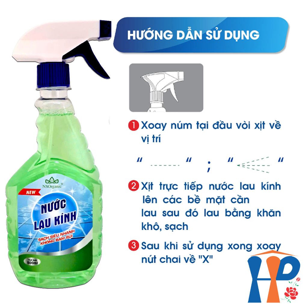 Nước lau kính NS Organic Glass Cleaner 500ml