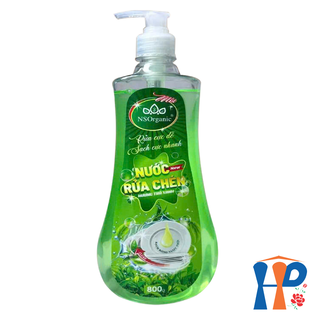 Nước rửa chén hương trà xanh NS Organic Green Tea Dishwashing Liquid 800ml