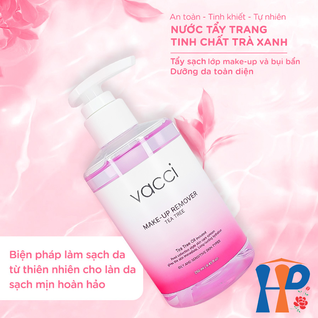 Nước tẩy trang tinh chất tràm trà Vacci Make Up Remove Tea Tree 250ml