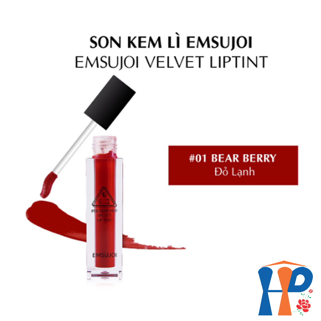 Son kem lì Emsujoi Velvet Liptint 5ml (Made in Korea, mềm môi, không lem trôi, siêu bám dính)