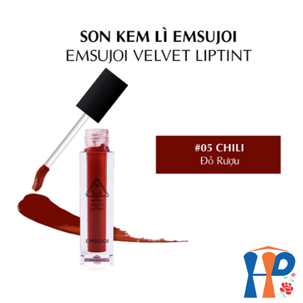 Son kem lì Emsujoi Velvet Liptint 5ml (Made in Korea, mềm môi, không lem trôi, siêu bám dính)