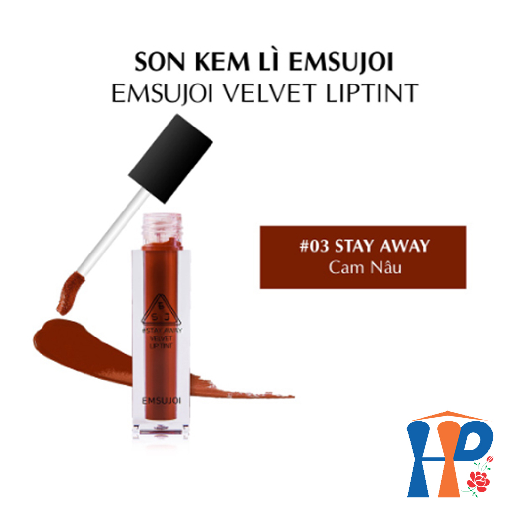 Son kem lì Emsujoi Velvet Liptint 5ml (Made in Korea, mềm môi, không lem trôi, siêu bám dính)