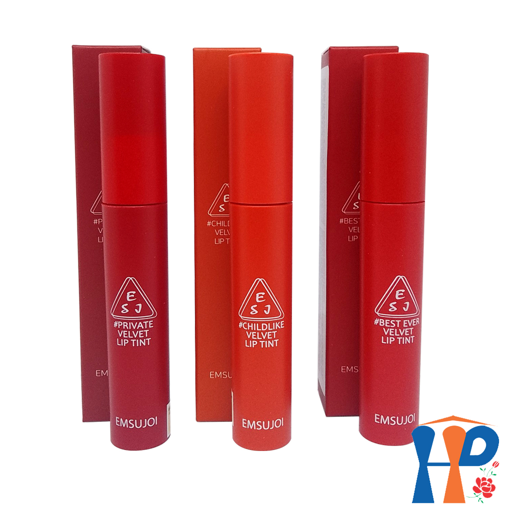 Son kem nhung Emsujoi Velvet Liptint 4ml (dưỡng mịn môi, bền màu với 3 tông thời trang)