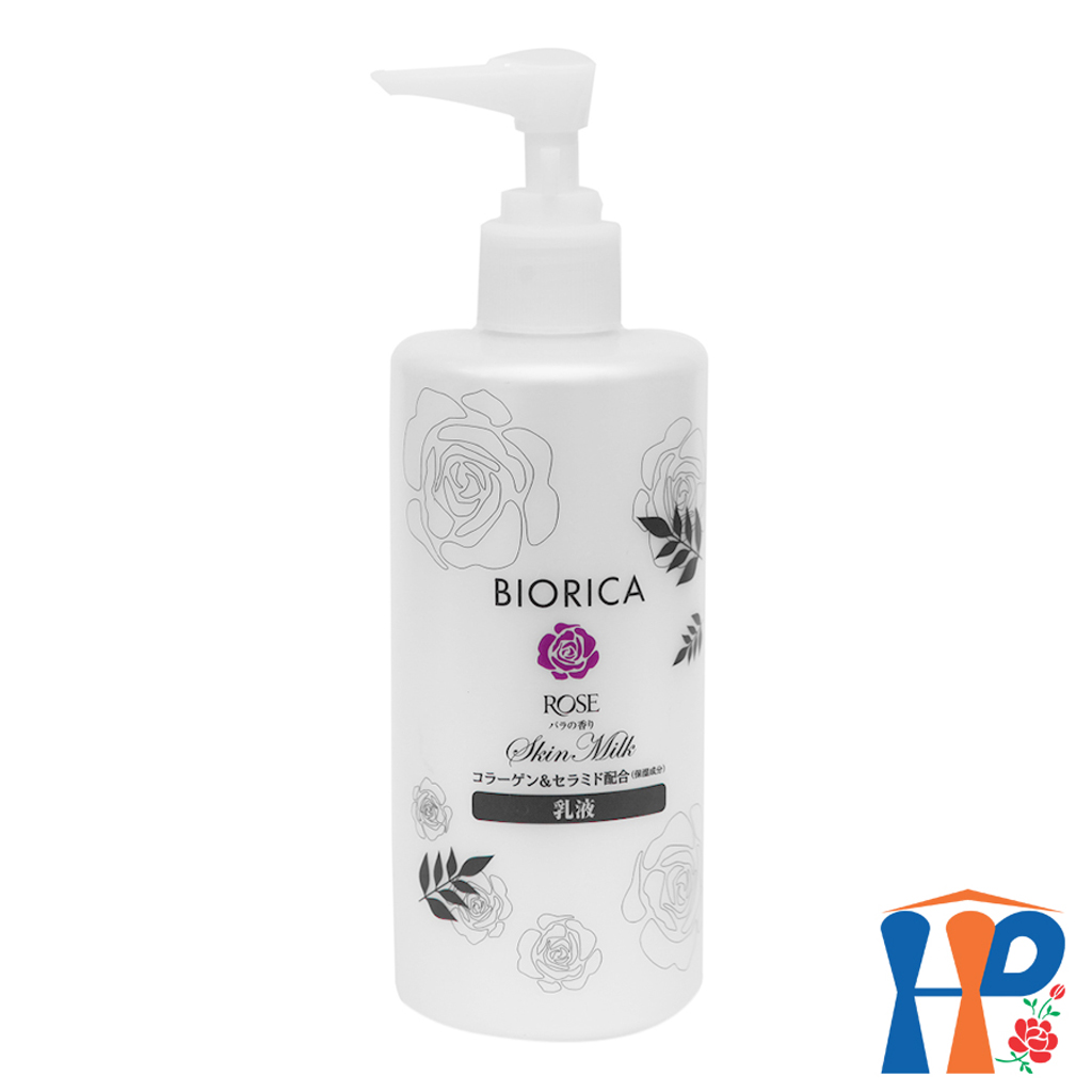 Sữa Dưỡng Thể Chiết Xuất Hoa Hồng Biorica Rose Skin Milk 300ml (Made in Japan)