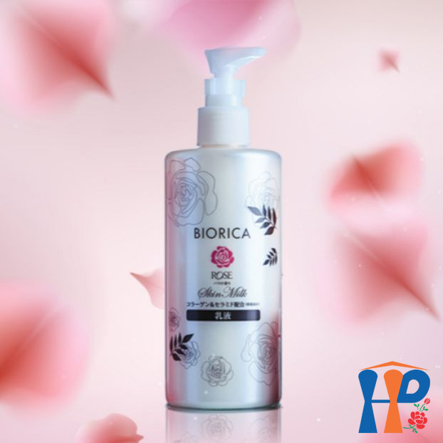 Sữa Dưỡng Thể Chiết Xuất Hoa Hồng Biorica Rose Skin Milk 300ml (Made in Japan)